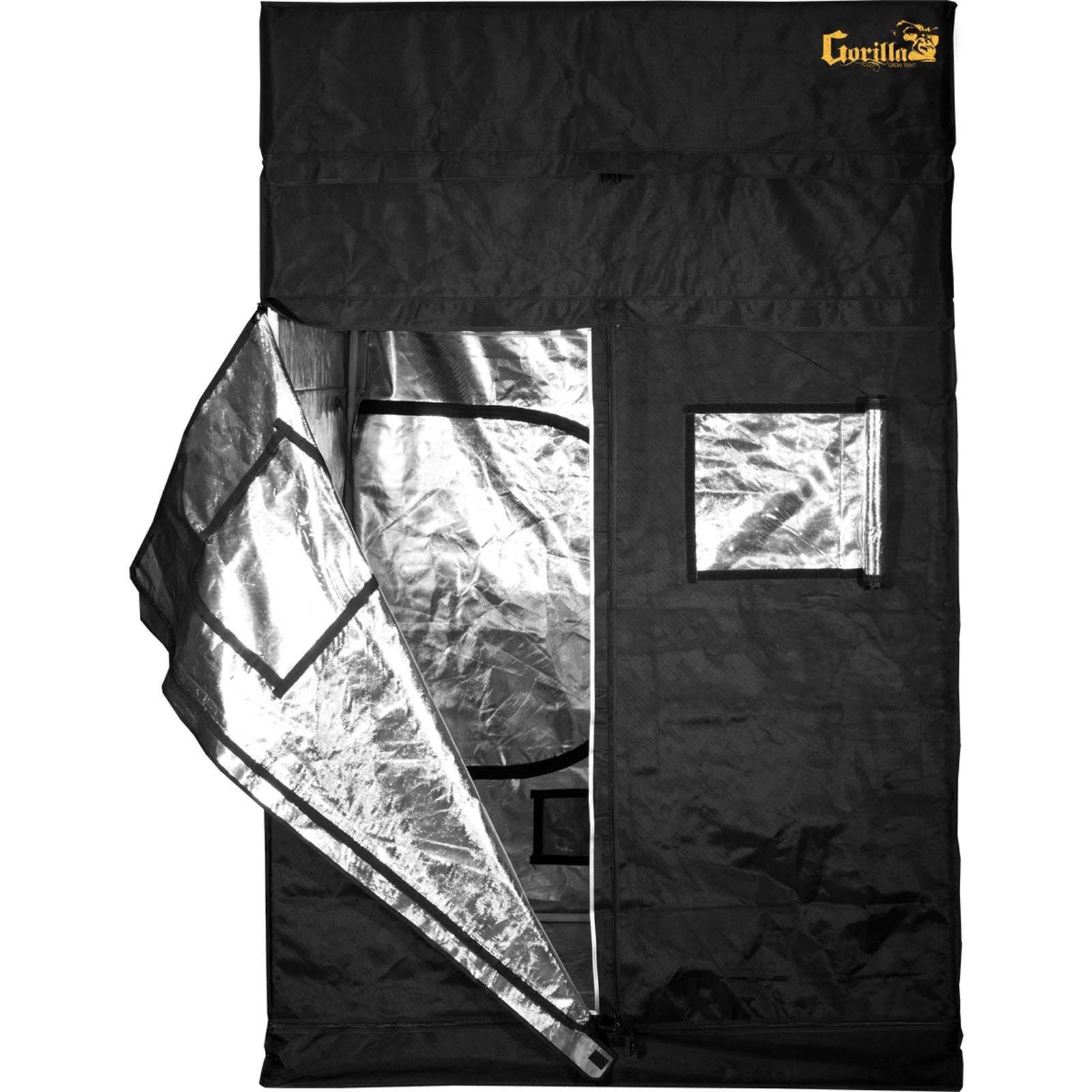 Gorilla Grow Tent GGT55 Grow Tent - 5' x 5' x 6'11", Black