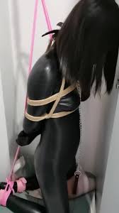 Sexy latex bondage doll gets tied up her pussy fucked hard bad dragon mystic unicorn horn jpg x Latex bondage