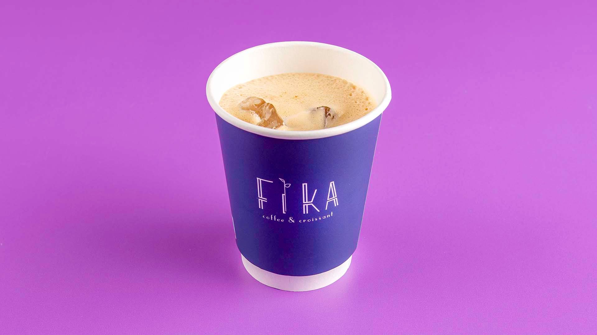 Fika coffee & croissant by null