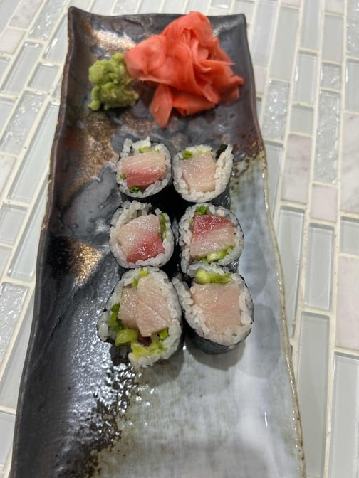 Fat Salmon Sushi by null