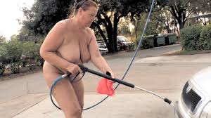 Anne strips at the carwash full jpg x Naked car wash