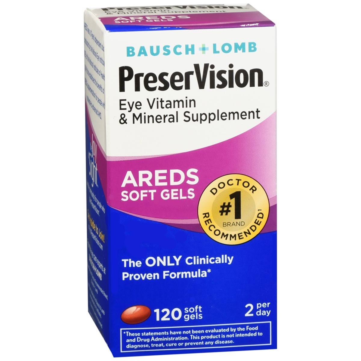Bausch & Lomb PreserVision Eye Vitamin & Mineral Supplement - 120 ct