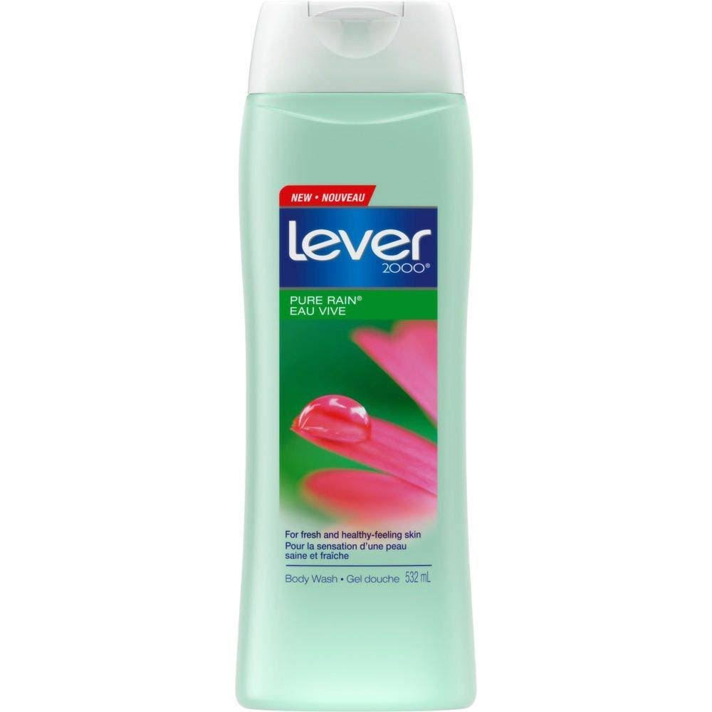6 x Lever 2000 Pure Rain Body Wash 18oz (532ml) Large Bottles