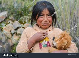 little indigenous girl|Little Girl Carrying Corn editorial stock photo. Image of child - 217130528