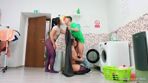 Busty stepsis stuck in washing machine jpg x Stuck in washing machine