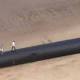 Giant pipes wash up on British beach 