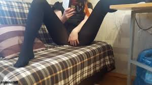 Blonde girl in black opaque pantyhose and black shiny boots on webcamdolls jpg x Opaque tights