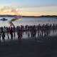 Nude swim: Hundreds brave the cold to skinny dip in Hobart's River Derwent for ... 