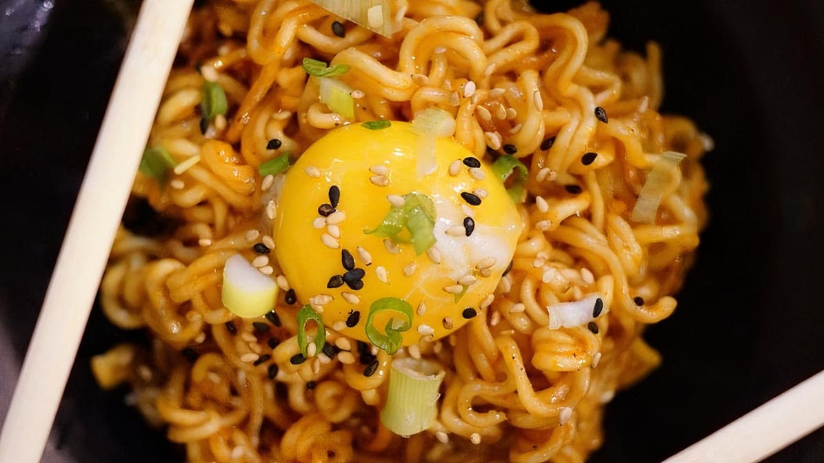 Lifting Noodles Ramen by null