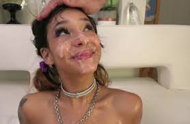 Messy facial fun for stunning babe april blue jpg x Messy cum