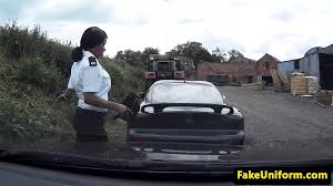 Fake cop outdoor threesome with two big tits jpg x Fake police