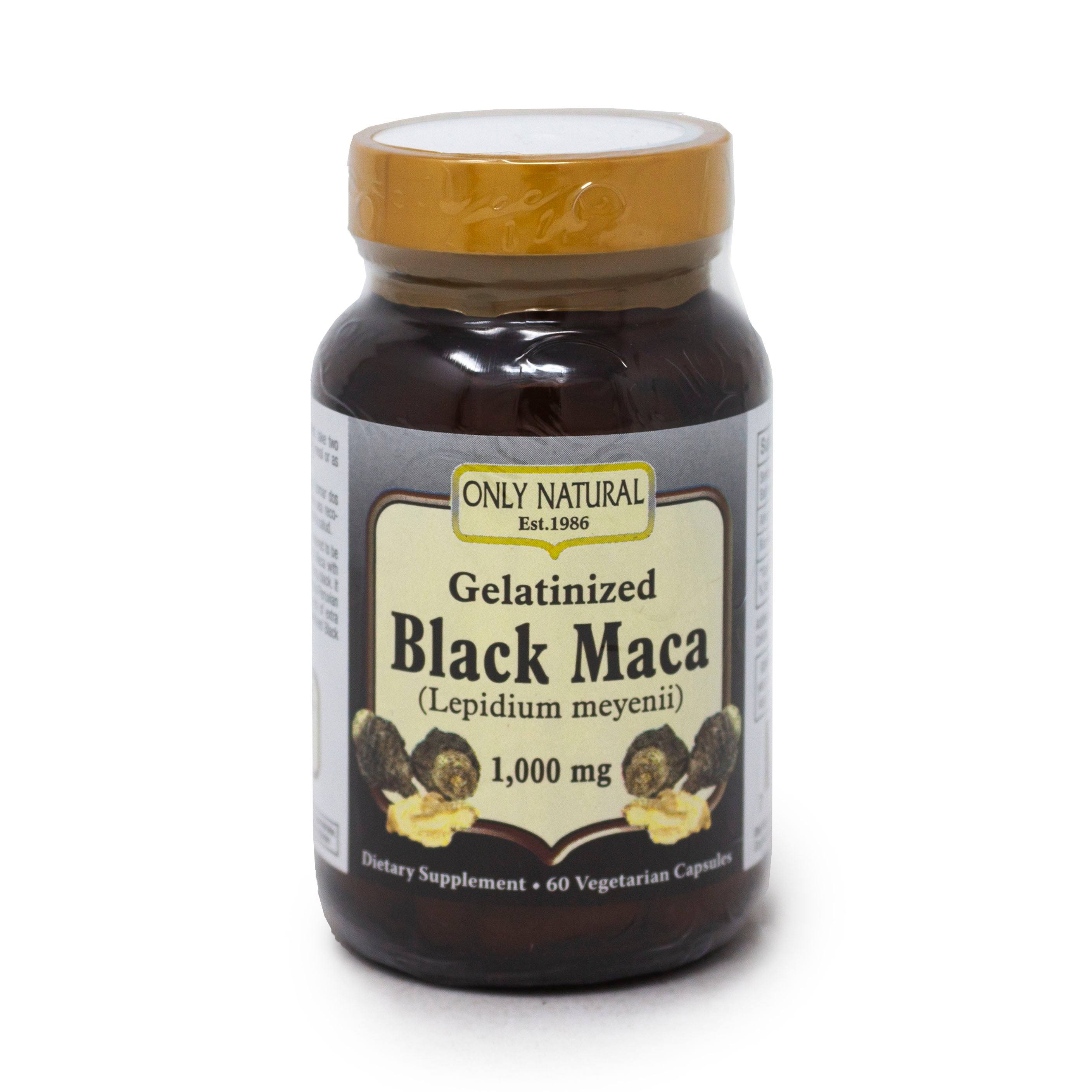 Only Natural Gelatinized Black Maca Supplement - 1000mg, 60ct