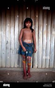 xingu girls|Portrait of a Xingu woman and child with body decoration in Brazil, South  America[20062006754]の写真・イラスト素材｜アマナイメージズ