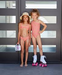 child kids bikini models|NUECES KIDS GIRLS BLUE BIKINI