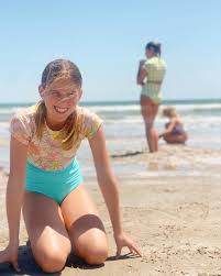 tweens in swim|Seaside Toile Tween Girls Shell Ruffle Two Piece Swimsuit Set 7-14 - Shade  Critters