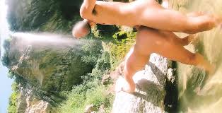Spunky making out the waterfall gif x Waterfall sex