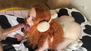 Hot redhead sucks his pussy juice covered cock jpg x Hot redhead sucks cock