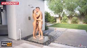 Amber outdoor showering jpg x Nude outdoor shower