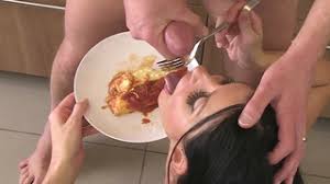 Tasty cum eating after wild gangbang orgy jpg x Cum eating