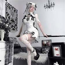 ロリータファッション　エロ|クラシカルロリータ】メイドコスプレセクシーロリータ