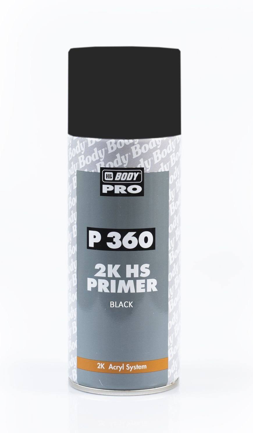 Motorway Car Parts & Accessories Ltd - HB Body P360 2K HS Primer Filler  Spray Paint Black Aerosol 400ml | Pointy