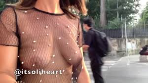 Shopping braless in public with a very short crop top jpg x Braless in public