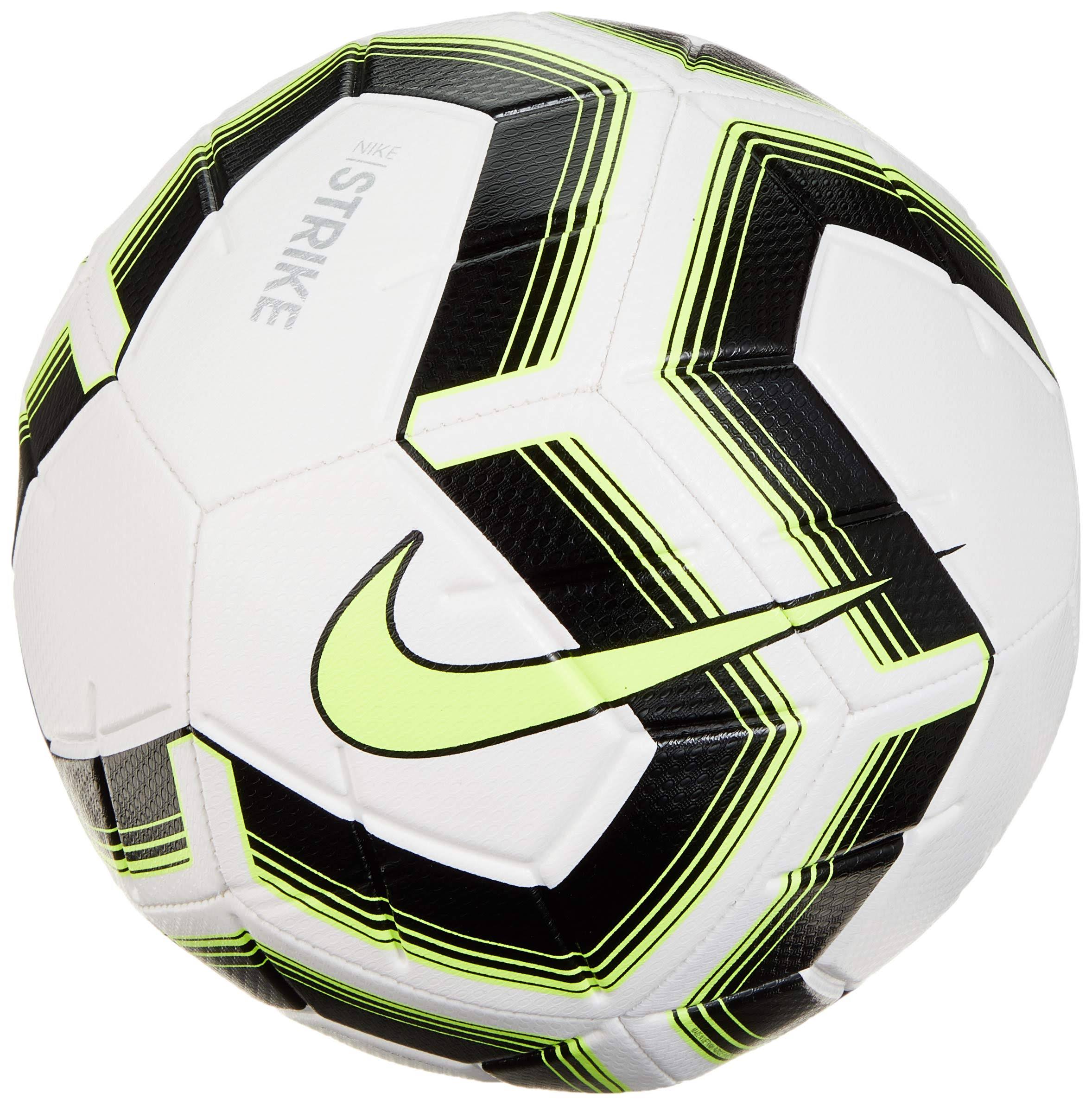 OMG Soccer - Nike Strike Team Soccer Ball - White/Black/Volt, 5 | Pointy