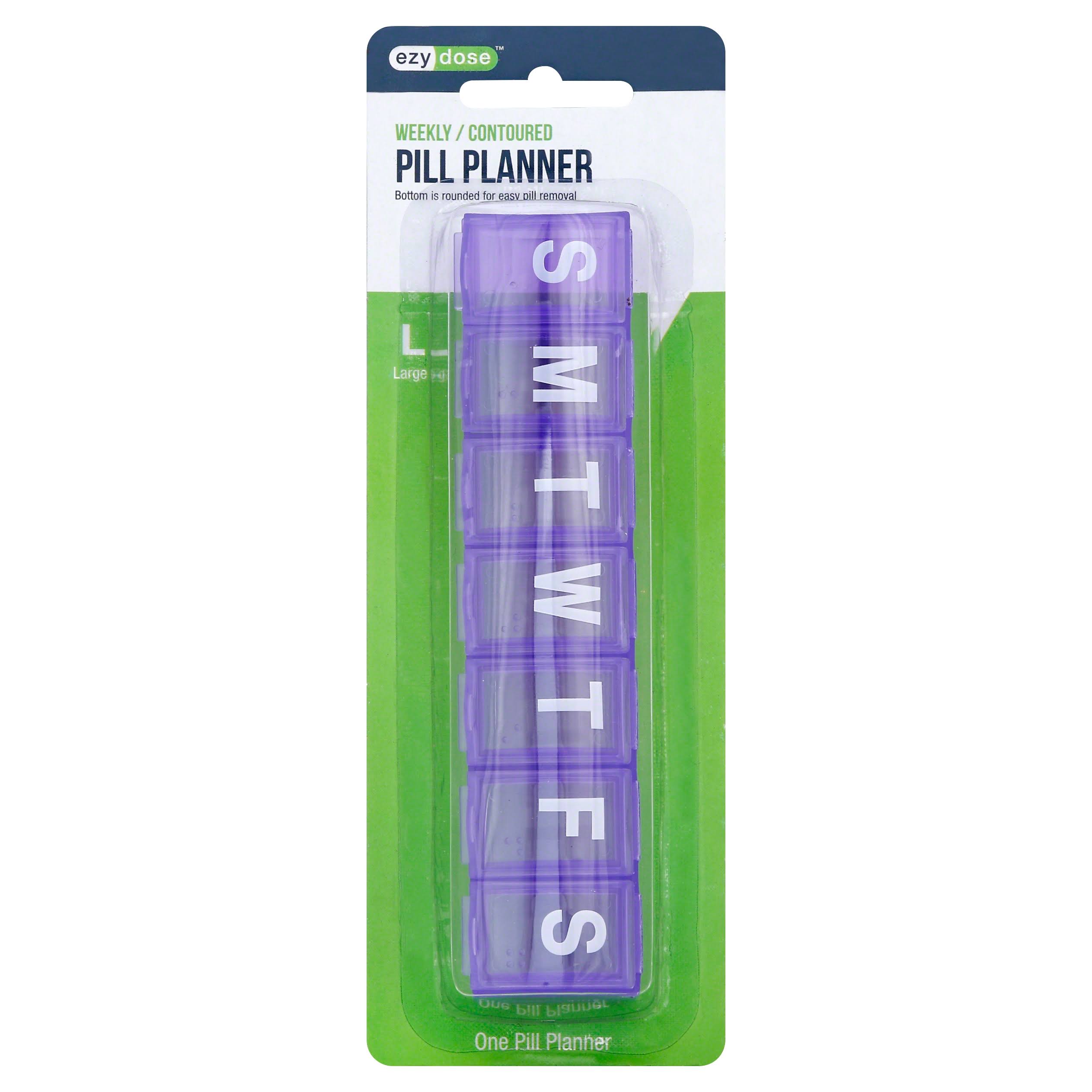 Ezy Dose Weekly 7-day Pill Organizer And Planner ? Countoured Bottom