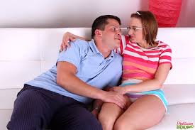 Yngr brunette teen with glasses tries big cock for the first time jpg x Young glasses
