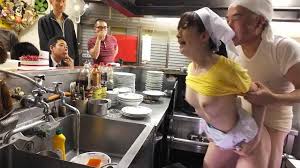 Horny waitress gets her pussy fucked after she sucked cock on the table jpg x Waitress fucked