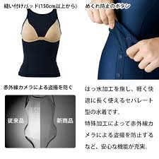 JS 水着 赤外線|スクール水着 女の子 セパレート 上 すまいるスイム 胸パッド 軽い はっ水加工 盗撮防止 プール学習 小学生 中学生 UPF50+ 120 –  すててこねっと本店