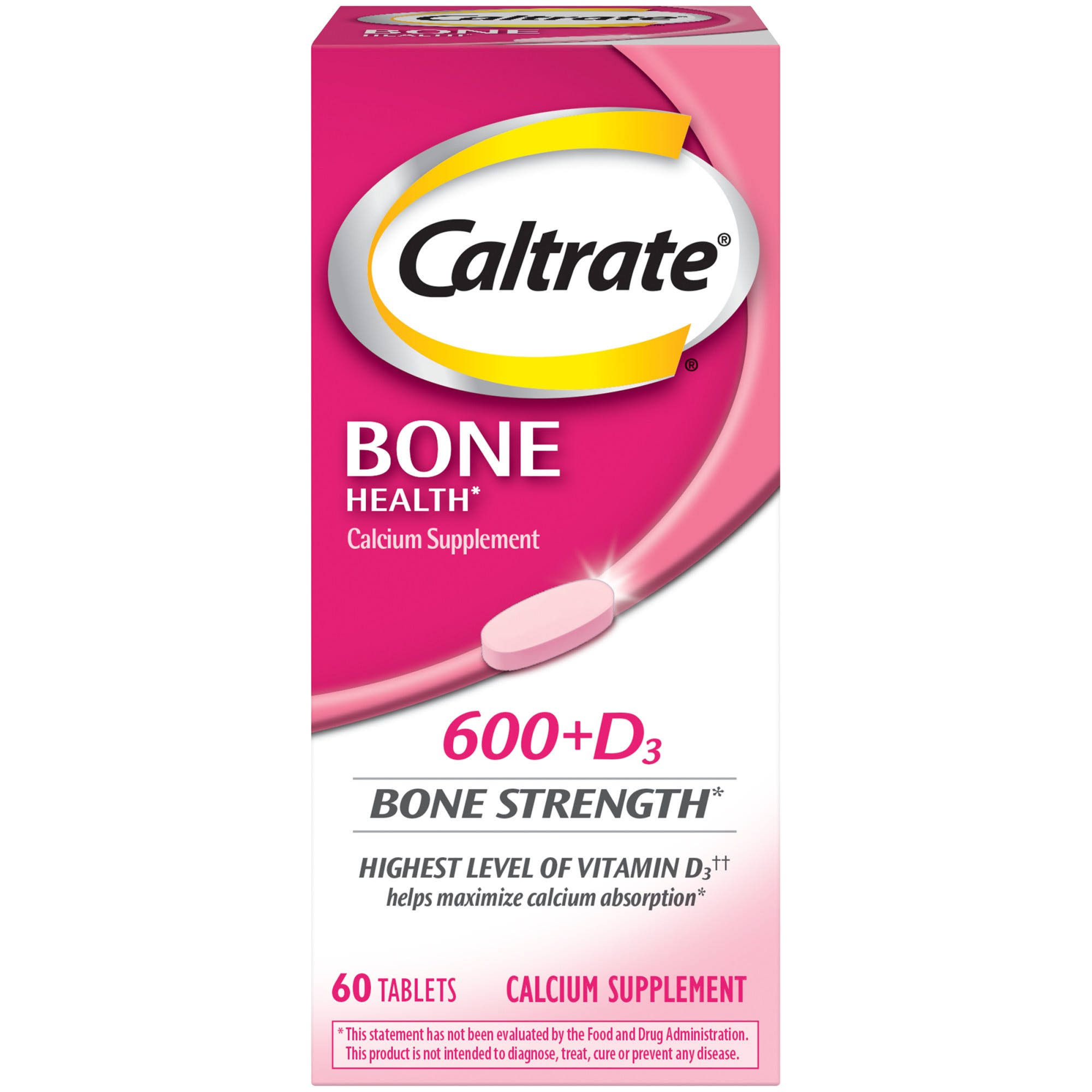 Caltrate Calcium and Vitamin D₃ Supplement - 60 Tablets