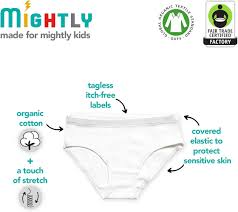 TWEEN GIRLS underwear|Amazon.com: Mightly Tween & Teen Girls' Hipster Bikini Undies | Organic  Cotton, Soft & Fresh Panties for Kids and Teens, Fair Trade Certified  3-Pack Comfortable Underwear Set, Black, White & Gray, Large: