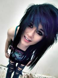 Inked gurlz red hair emo banged hard outside jpg x Emo girl hair