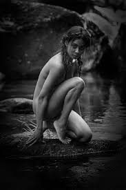 Nude brunette model vintage black white a alluringartprints jpg x Black and white nude