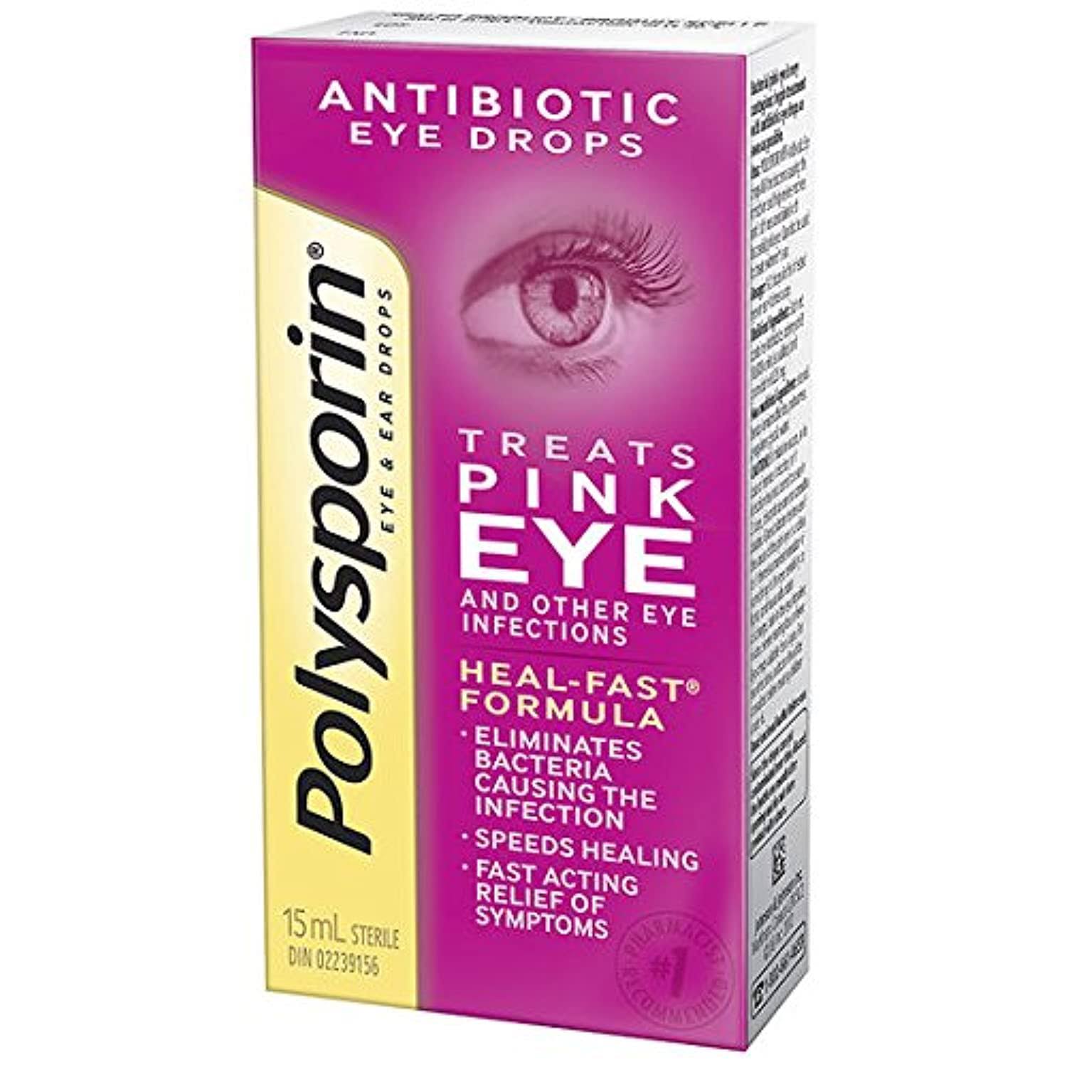 Polysporin Antibiotic Pink Eye Drops - 15ml