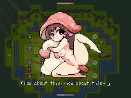 Pixel art illustration of a topless busty wench slut in a dungeon png x Pixel art