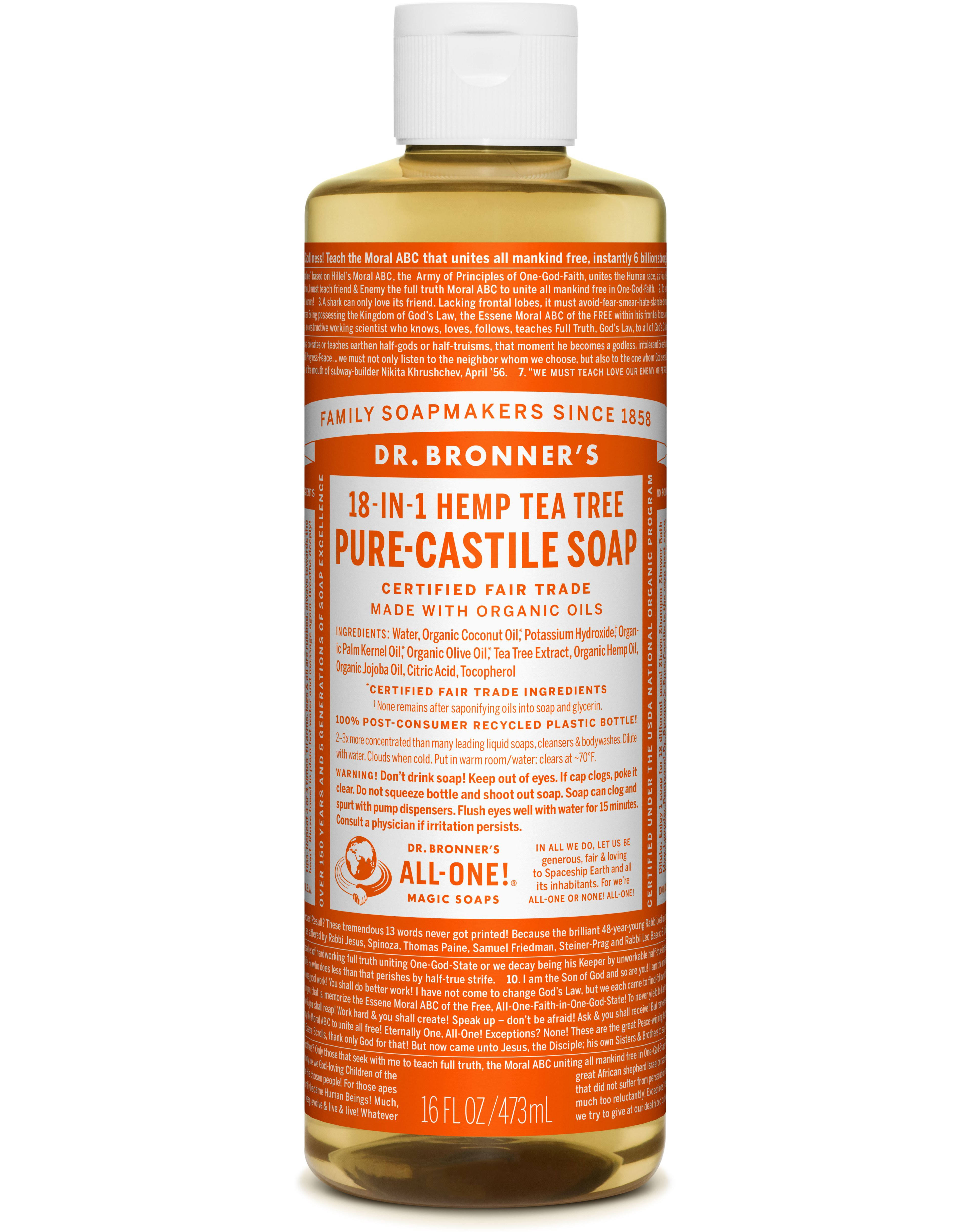 Dr. Bronner's Pure-Castile Liquid Soap - Tea Tree, 473ml