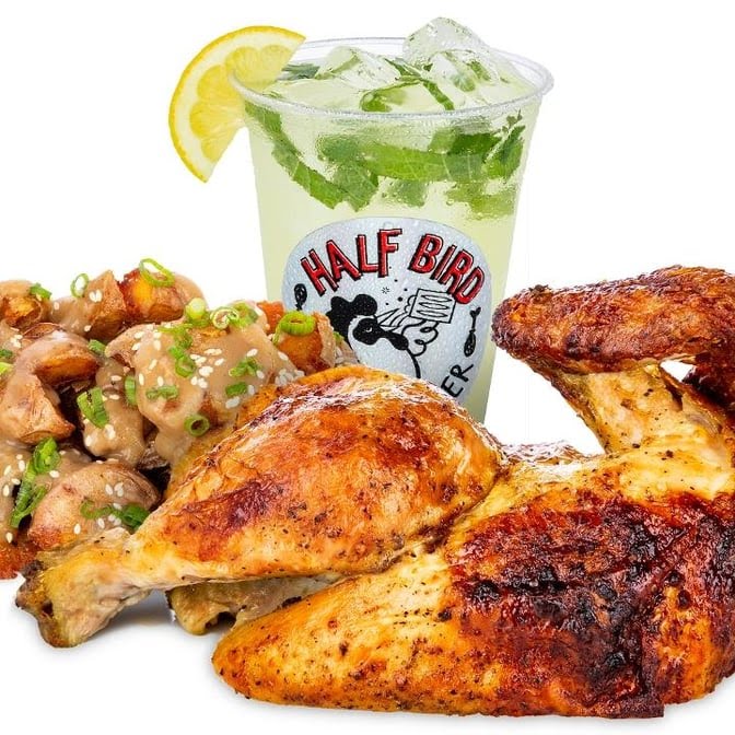 Half Bird Chicken & Beer by null