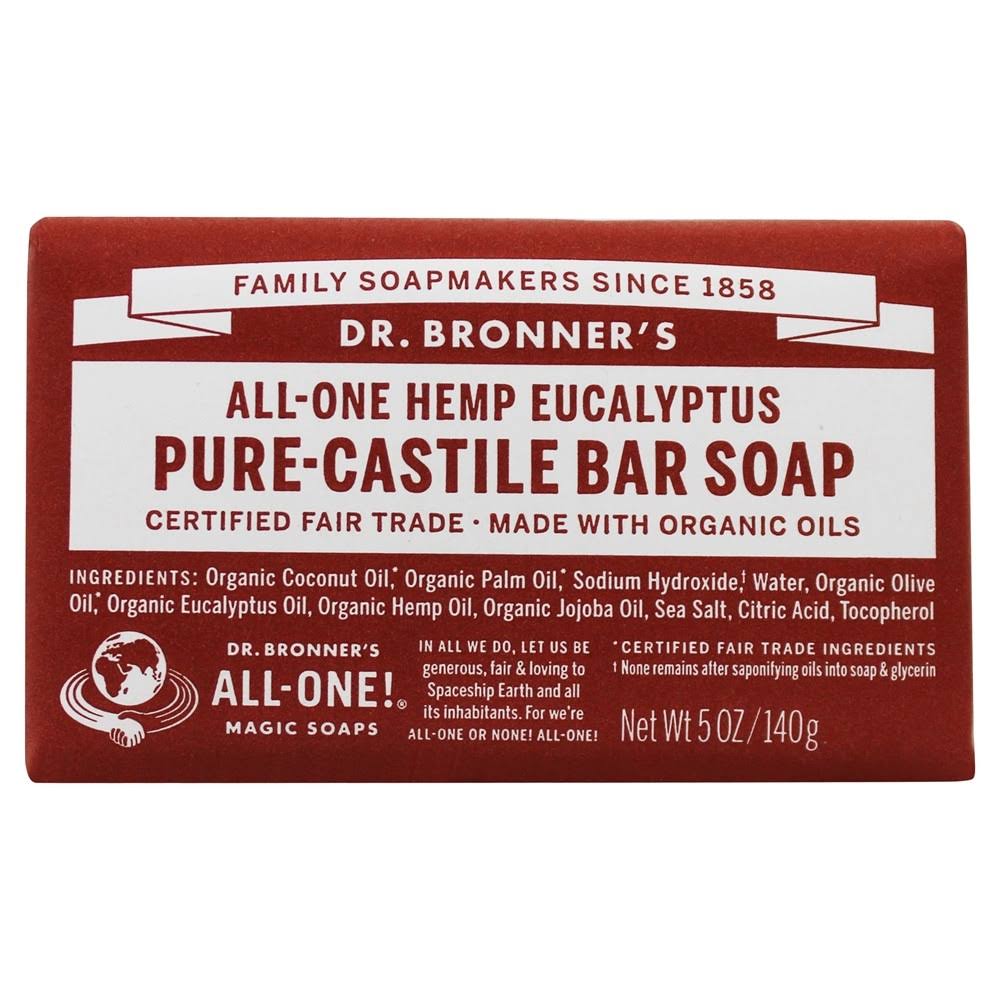 Dr. Bronner's Pure-Castile Soap - Eucalyptus, 140g