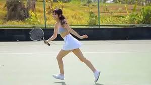 Trixie flashes her shaved pussy on the tennis court jpg x Tennis court pussy