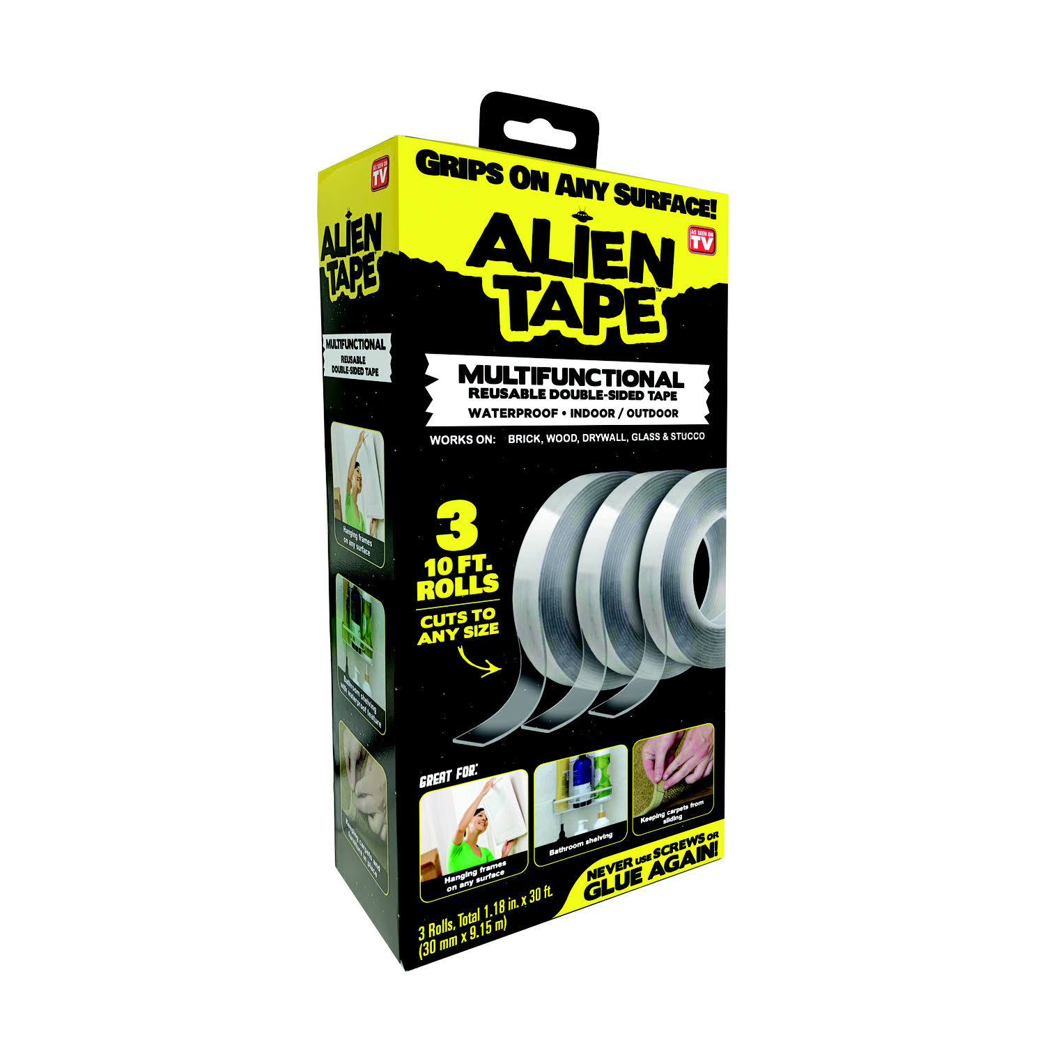 Alien Tape 3-Pack 4.7-in x 10-ft Double-Sided Tape in Clear | 7087