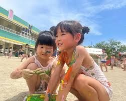 幼稚園　ボディーペイント|7月2日 ボディペインティング | 佐賀市巨勢町の錦華幼稚園