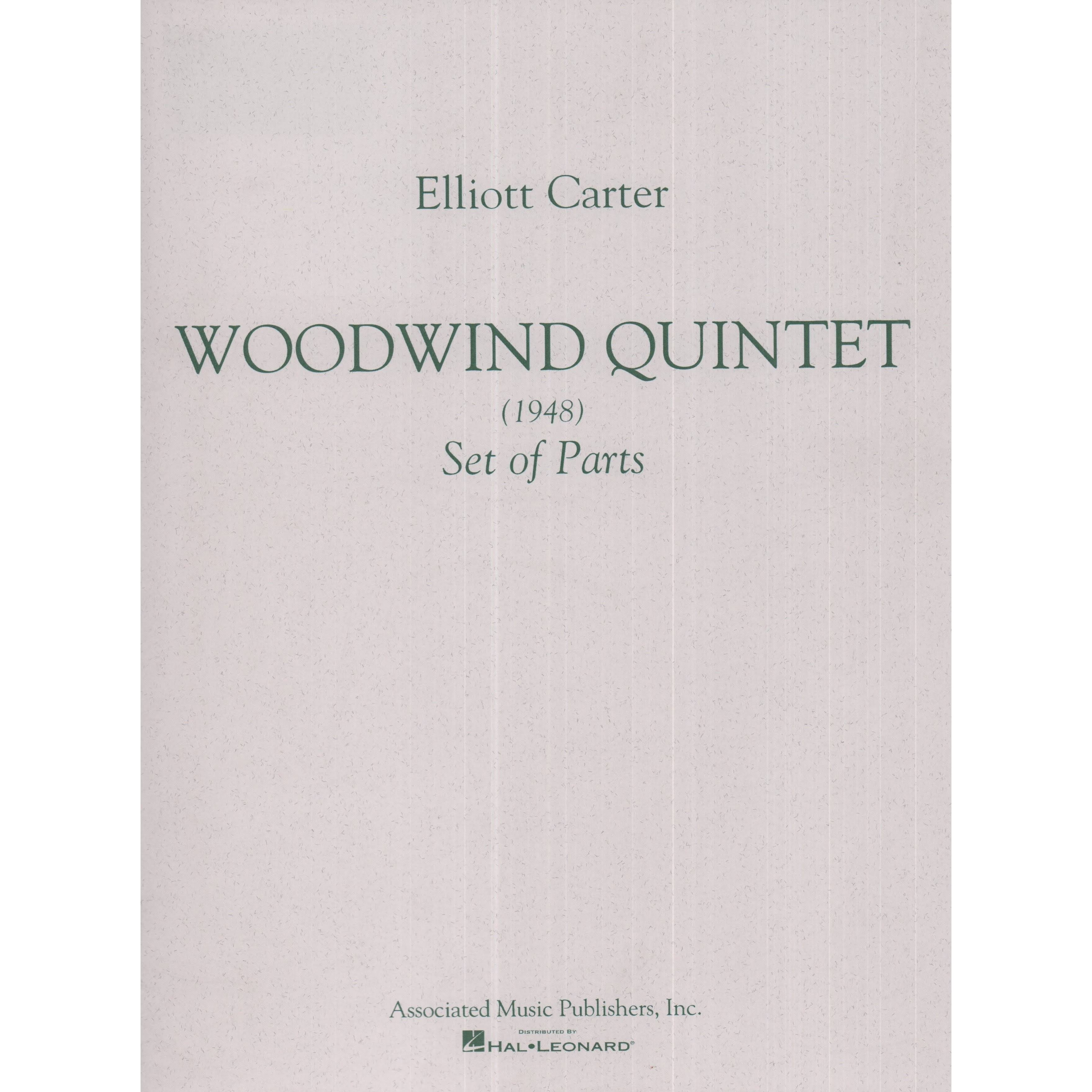 Elliott Carter: Woodwind Quintet, Set of Parts, Set of Parts