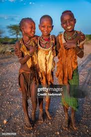 africa tribe kids girls|KAMANJAB, NAMIBIA - FEB 1, 2016: Little unidentified Himba girl in  traditional dress shown in himba tribe village Stock Photo - Alamy