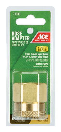 Ace Brass Swivel Female 3/4" Hose Thread to 3/4" FPT, 71939