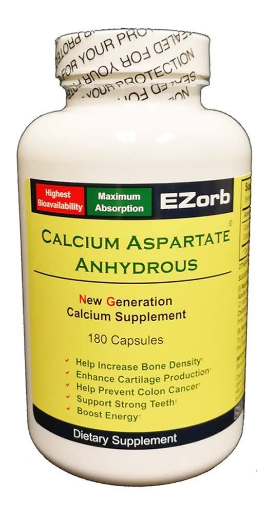 Ezorb Calcium Aspartate Anhydrous Supplement - 180 Capsules