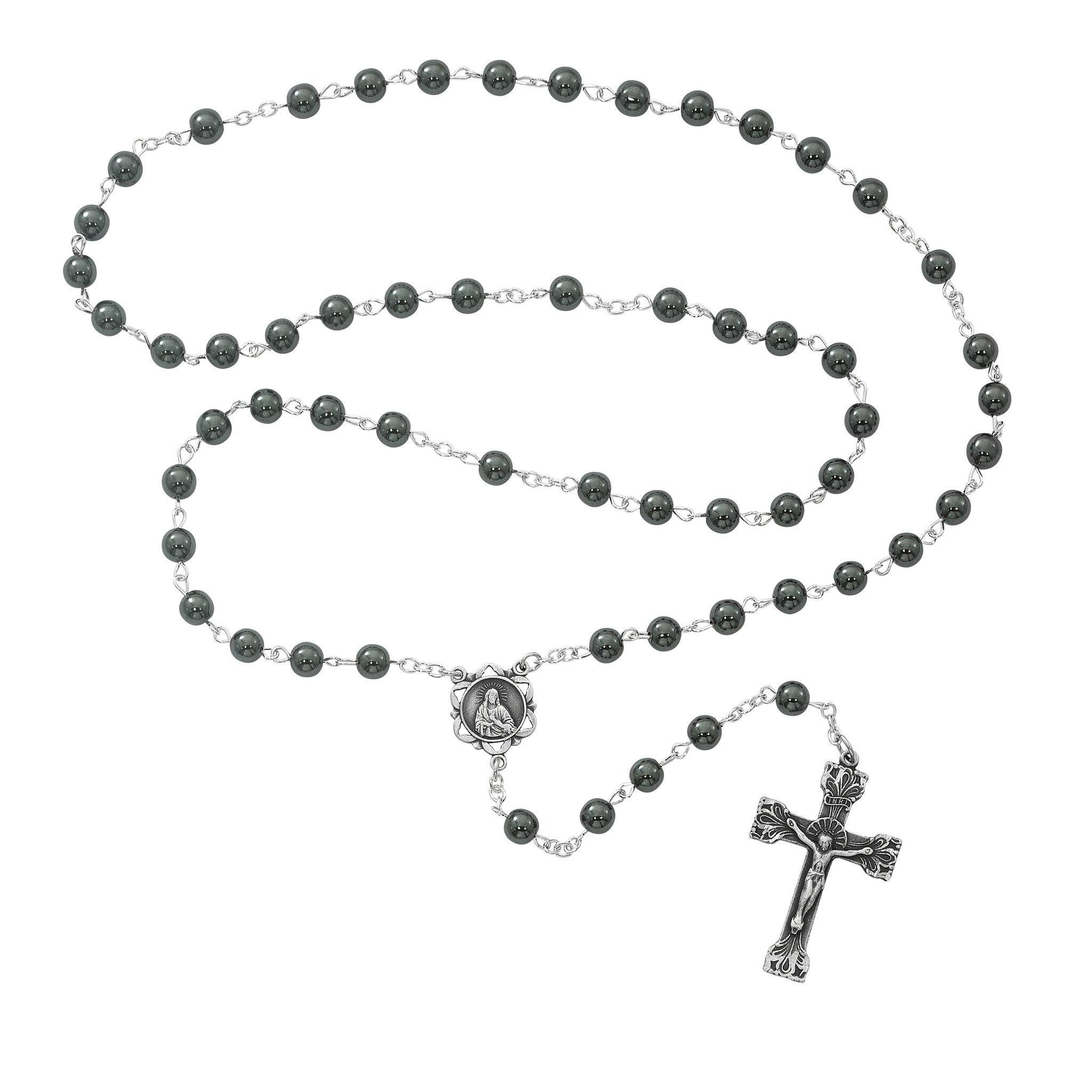 McVan-6mm Genuine Hematite Rosary