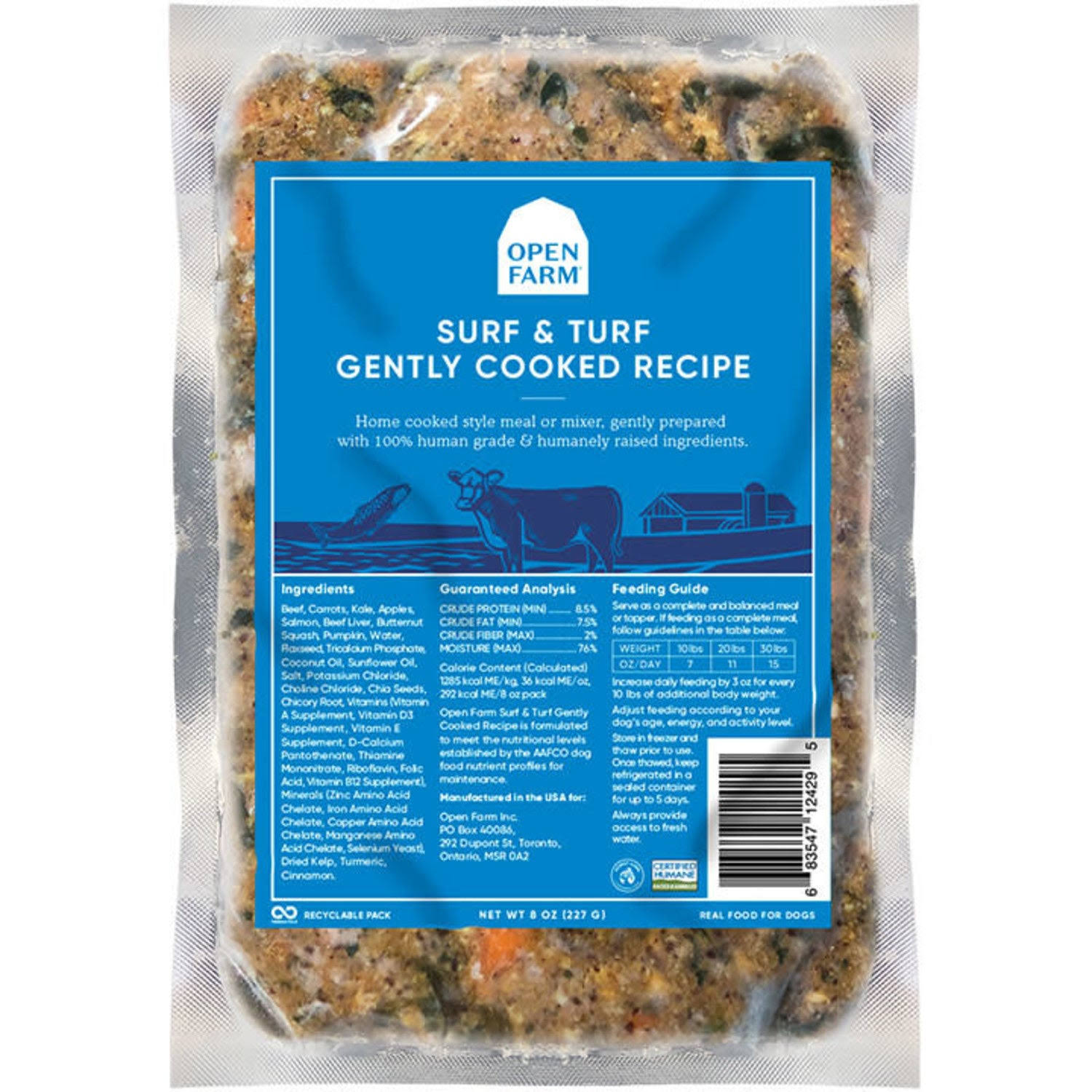 Open Farm Surf and Turf Gently Cooked Dog Food - 8oz