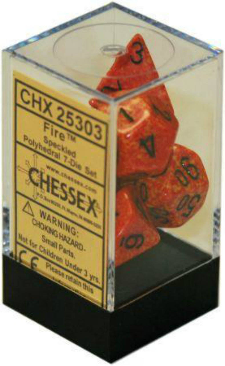 Chessex Polyhedral 7-Die Set Speckled Fire